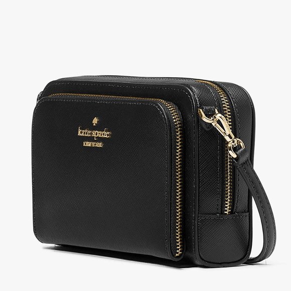 New Kate Spade Staci Dual Zip Around Crossbody Black - Picture 2 of 5